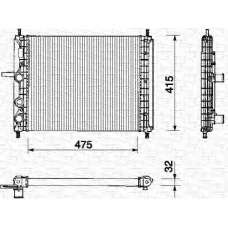 350213142000 MAGNETI MARELLI Радиатор, охлаждение двигателя