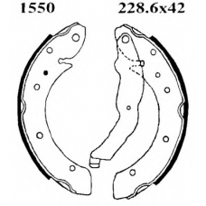 01550 BSF Комплект тормозных колодок