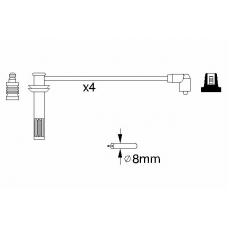 0 986 356 892 BOSCH Комплект проводов зажигания