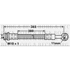 BBH7465 BORG & BECK Тормозной шланг