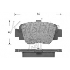 D1210 KAISHIN Комплект тормозных колодок, дисковый тормоз
