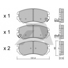 BPHY-1001 AISIN Комплект тормозных колодок, дисковый тормоз