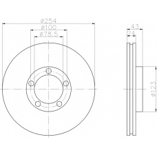 8DD 355 105-631 HELLA PAGID Тормозной диск