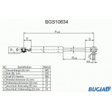 BGS10634 BUGIAD Газовая пружина, крышка багажник