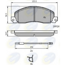 CBP21048 COMLINE Комплект тормозных колодок, дисковый тормоз