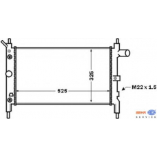 8MK 376 771-051 HELLA Радиатор, охлаждение двигателя