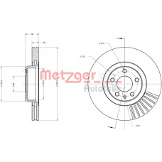 6110195 METZGER Тормозной диск