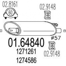 01.64840 MTS Глушитель выхлопных газов конечный