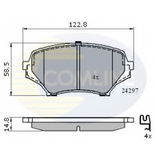 CBP31631 COMLINE Комплект тормозных колодок, дисковый тормоз