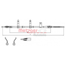 17.6031 METZGER Трос, стояночная тормозная система