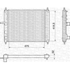 350213191000 MAGNETI MARELLI Радиатор, охлаждение двигателя