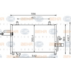 8FC 351 319-181 HELLA Конденсатор, кондиционер