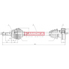 VW1138919 KAMOKA Приводной вал