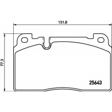 8DB 355 021-331 HELLA Комплект тормозных колодок, дисковый тормоз