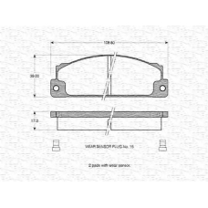 363702160032 MAGNETI MARELLI Комплект тормозных колодок, дисковый тормоз