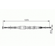 1 987 477 827 BOSCH Трос, стояночная тормозная система