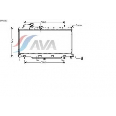 SU2050 AVA Радиатор, охлаждение двигателя