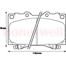 572451B BENDIX Комплект тормозных колодок, дисковый тормоз