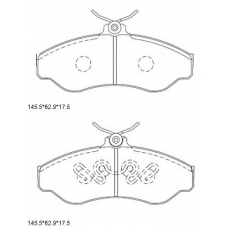 KD6208 ASIMCO Комплект тормозных колодок, дисковый тормоз