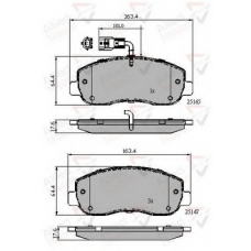 ADB12106 COMLINE Комплект тормозных колодок, дисковый тормоз