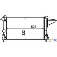 8MK 376 715-481 HELLA Радиатор, охлаждение двигателя