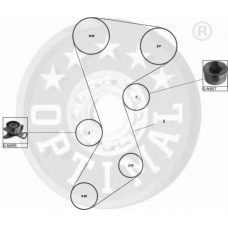 SK-1014 OPTIMAL Комплект ремня грм