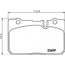 8DB 355 013-231 HELLA Комплект тормозных колодок, дисковый тормоз