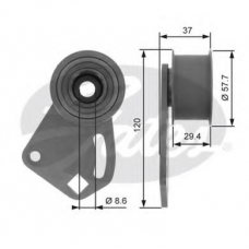 T41170 GATES Натяжной ролик, ремень грм