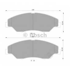 0 986 505 000 BOSCH Комплект тормозных колодок, дисковый тормоз