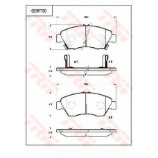 GDB7730 TRW Комплект тормозных колодок, дисковый тормоз