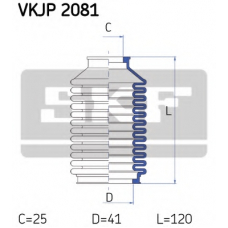 VKJP 2081 SKF Комплект пылника, рулевое управление