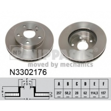 N3302176 NIPPARTS Тормозной диск