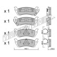 586.1 TRUSTING Комплект тормозных колодок, дисковый тормоз