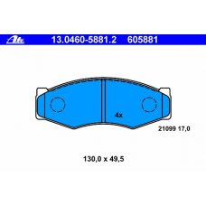 13.0460-5881.2 ATE Комплект тормозных колодок, дисковый тормоз