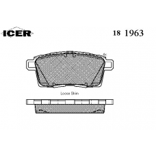 181963 ICER Комплект тормозных колодок, дисковый тормоз