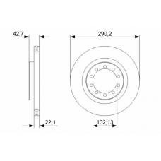 0 986 479 343 BOSCH Тормозной диск