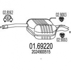 01.69220 MTS Глушитель выхлопных газов конечный
