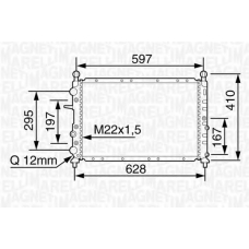 350213117400 MAGNETI MARELLI Радиатор, охлаждение двигателя