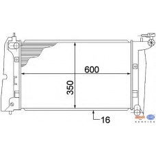 8MK 376 773-631 HELLA Радиатор, охлаждение двигателя