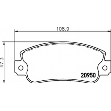 8DB 355 018-991 HELLA Комплект тормозных колодок, дисковый тормоз