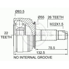 OJ-1794 InterParts Шарнирный комплект, приводной вал