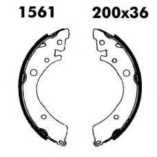 01561 BSF Комплект тормозных колодок