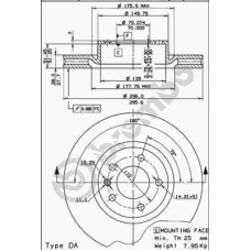 09.5749.10 BREMBO Тормозной диск