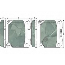 GDB3105 TRW Комплект тормозных колодок, дисковый тормоз