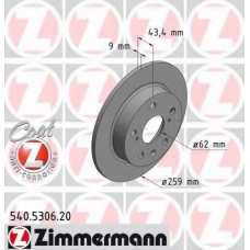 540.5306.20 ZIMMERMANN Тормозной диск