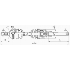 DRS6217.00 OPEN PARTS Приводной вал