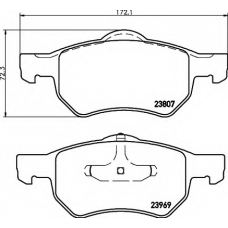 8DB 355 010-641 HELLA Комплект тормозных колодок, дисковый тормоз