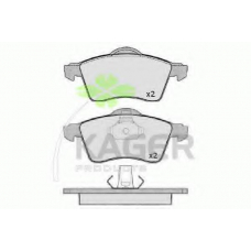 35-0089 KAGER Комплект тормозных колодок, дисковый тормоз