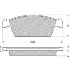 PF1075 PROCODIS FRANCE Комплект тормозных колодок, дисковый тормоз