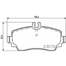 8DB 355 018-881 HELLA Комплект тормозных колодок, дисковый тормоз